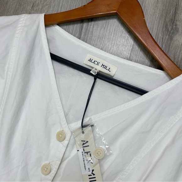 ALEX MILL Rick Button Front Cotton Midi‎ Dress - Picture 3 of 8